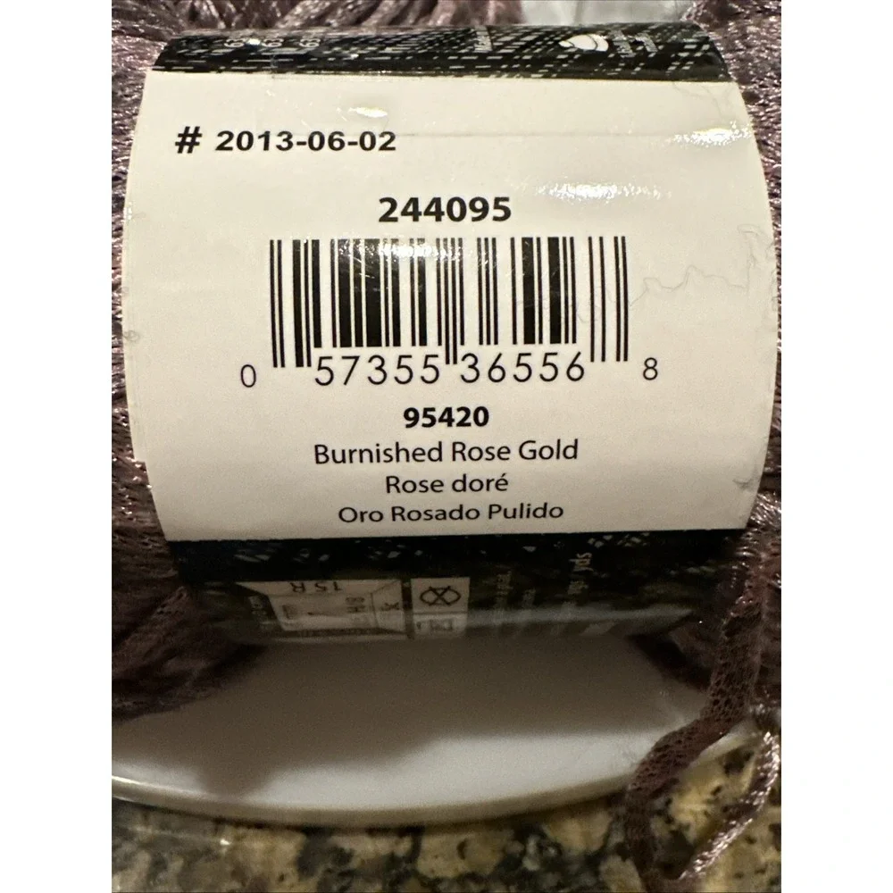 Patons Metallic Yarn  BURNISHED ROSE GOLD #95420 3oz 85gr LOT 2 Skeins Gorgeous